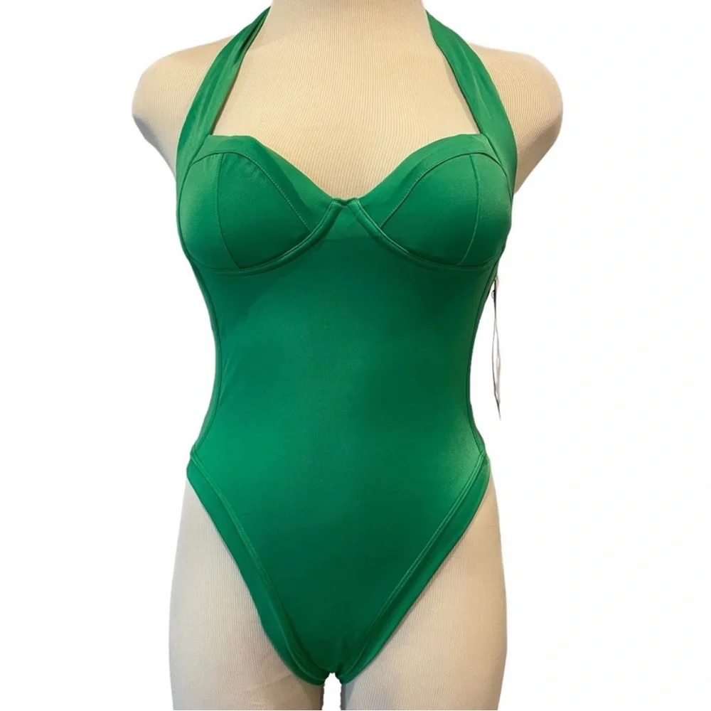 Free People/Anthropologie/Revolve Brand: WE ARE HAH Swimsuit Halter Vacation - Picture 3 of 11